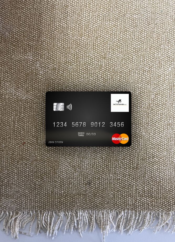 Download Slovenia Factor banka mastercard photolook front Photoshop template